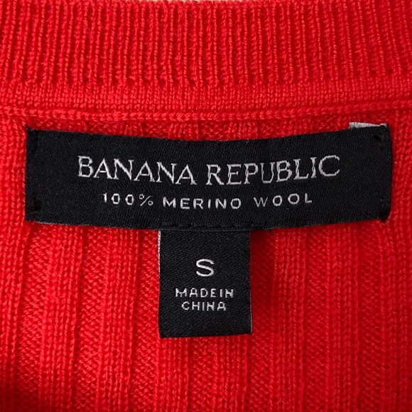 BUNDLE (3) Banana Republic 100% Merino Wool Short Sleeve Vibrant Sweater Tops - Picture 5 of 16